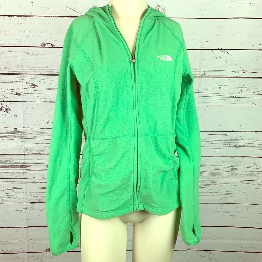 North Face Full Zip TKA 100 Green Fleece Jacket M